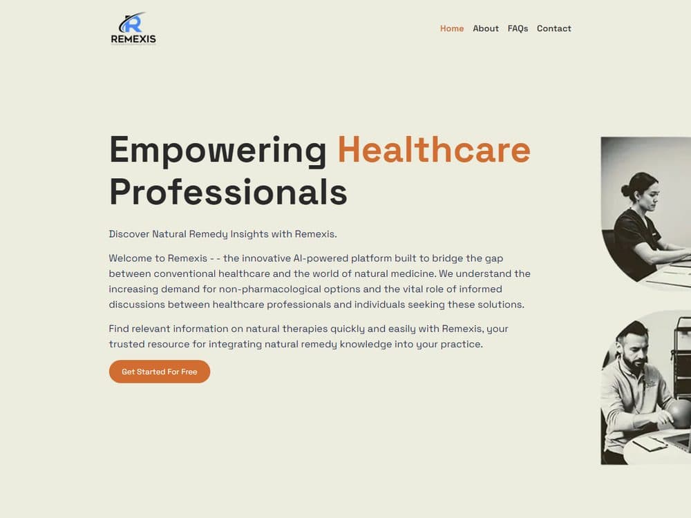 The Remexis platform landing page